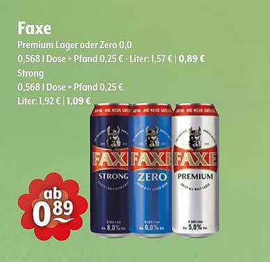 Faxe Premium Lager oder Zero 0,0