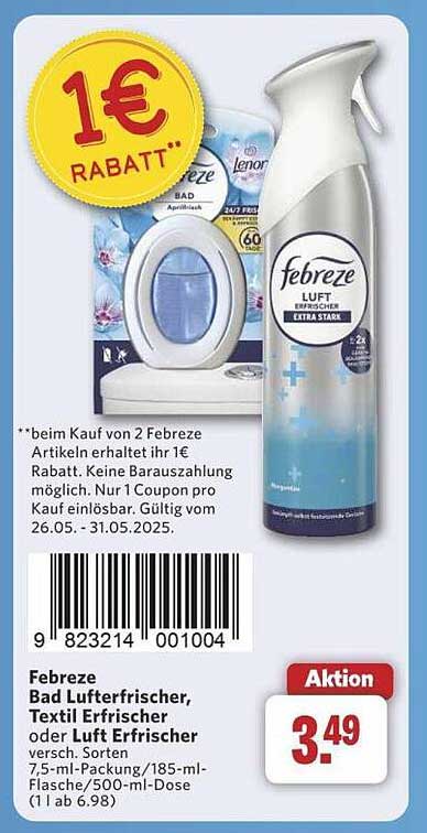 Febreze Bad Luftreiniger, Textil- und Lufterfrischer