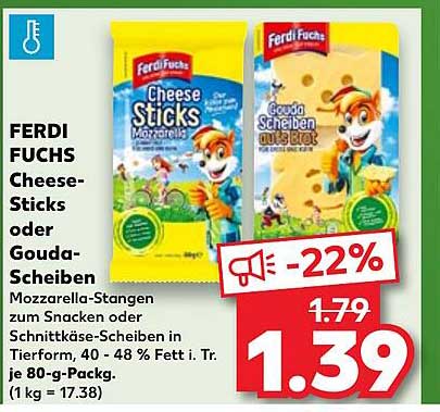 FERDI FUCHS Cheese-Sticks oder Gouda-Scheiben
