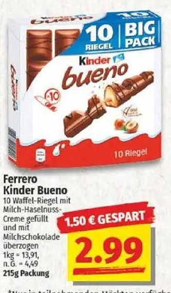 Ferrero Kinder Bueno 10 Riegel Big Pack