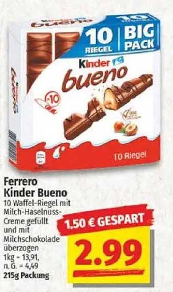 Ferrero Kinder Bueno 10 Riegel Big Pack