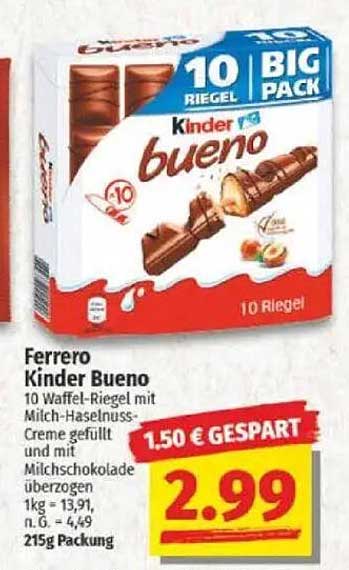 Ferrero Kinder Bueno 10 Riegel BIG PACK