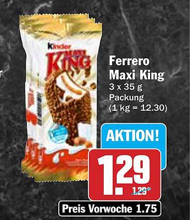 Ferrero Maxi King 3 x 35 g Packung