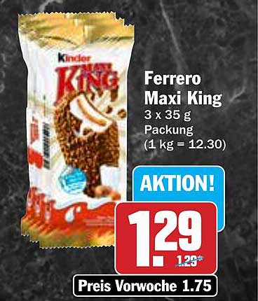 Ferrero Maxi King 3 x 35 g Packung