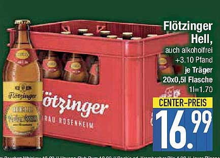 Flötzinger Hell - auch alkoholfrei!