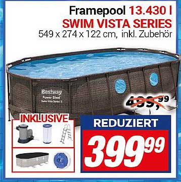 Framepool Swim Vista Series 549 x 274 x 122 cm, inkl. Zubehör