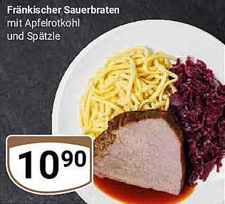Fränkischer Sauerbraten mit Apfelrotkohl und Spätzle