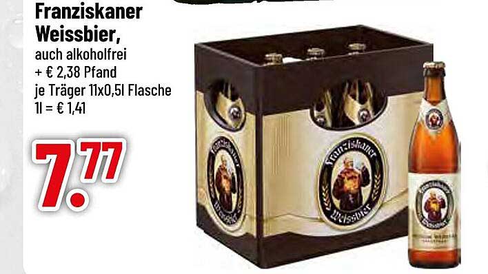 Franziskaner Weissbier, auch alkoholfrei
