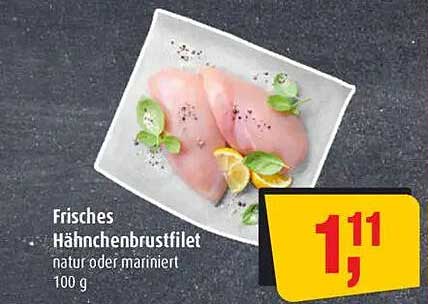 Frisches Hähnchenbrustfilet - natur oder mariniert (100 g)