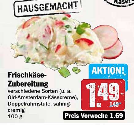 Frischkäse-Zubereitung verschiedene Sorten