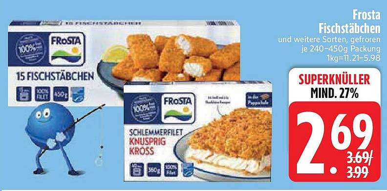 Frosta Fischstäbchen und weitere Sorten, gefroren je 240-450g Packung