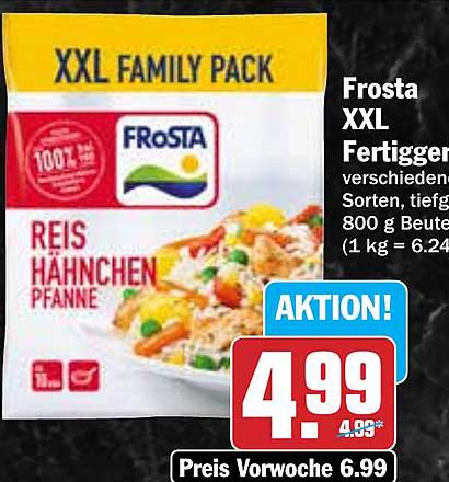 Frosta XXL Fertiggerichte - Reis Hähnchen Pfanne 800 g