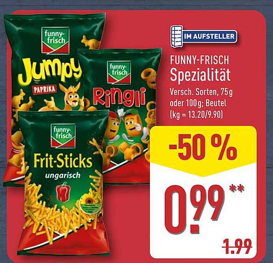 FUNNY-FRISCH Spezialität - Verschiedene Sorten, 75 g oder 100 g; Beutel