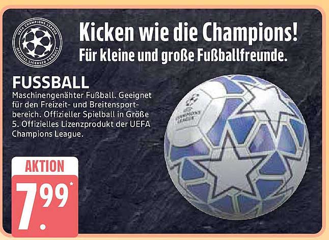 FUSSBALL - Offizielles Lizenzprodukt der UEFA Champions League