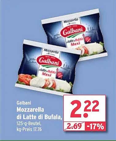 Galbani Mozzarella di Latte di Bufala, 125-g-Beutel