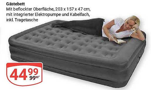 Gäste Bett mit beflockter Oberfläche