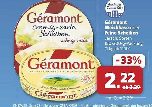 Géramont Weichkäse oder Feine Scheiben - Vielfältiger Genuss zum Sparpreis