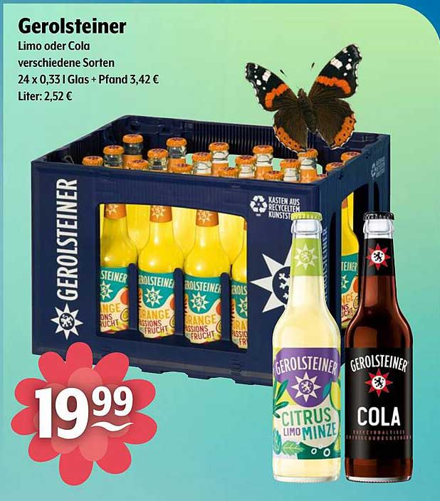 Gerolsteiner Limo oder Cola – verschiedene Sorten im Angebot