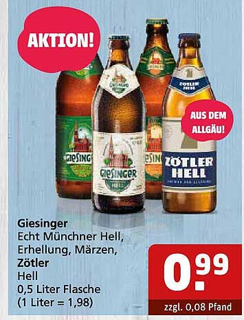 Giesinger Echt Münchner Hell, Erläuterung, Märzen, Zötler Hell 0,5 Liter Flasche
