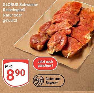GLOBUS Schweinefleischspieß - Natur oder gewürzt