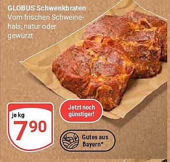 GLOBUS Schwenbraten vom frischen Schweinehals, natur oder gewürzt
