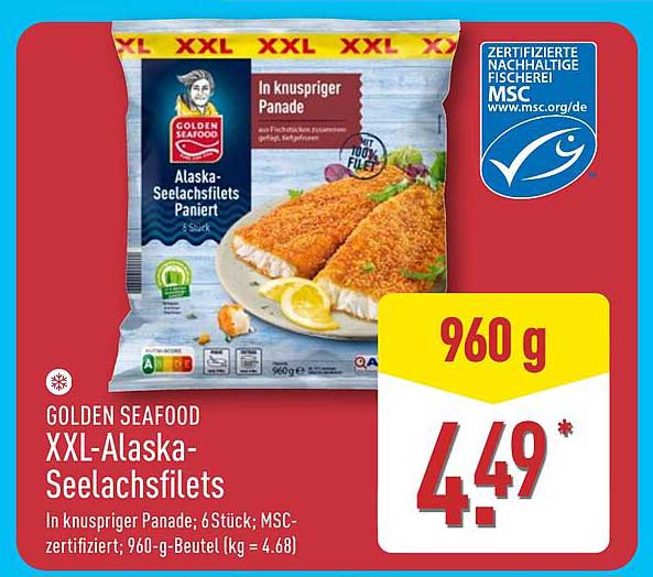 GOLDEN SEAFOOD XXL-Alaska-Seelachsfilets
