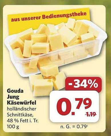 Gouda Jung Käsewürfel – Holländischer Schnittkäse