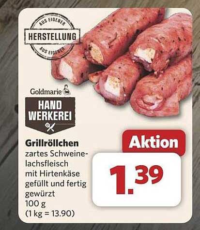 Grillröllchen – zartes Schweinelachs Fleisch mit Hirtenkäse
