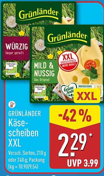 GRÜNLÄNDER Käse-Scheiben XXL