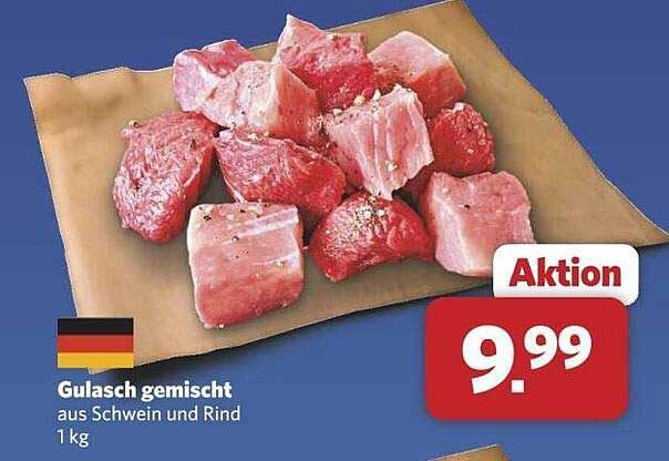 Gulasch gemischt aus Schwein und Rind 1 kg