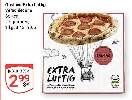 Gustavo Extra Luftig Pizza – Salami