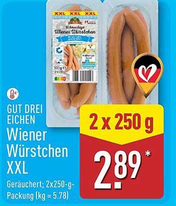 GUT DREI EICHEN Wiener Würstchen XXL 2 x 250 g