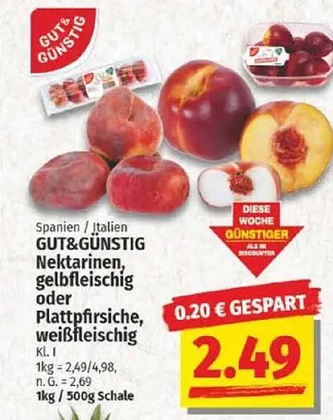GUT&GENÜSTIG Nektarinen, gelb- und weißfleischig