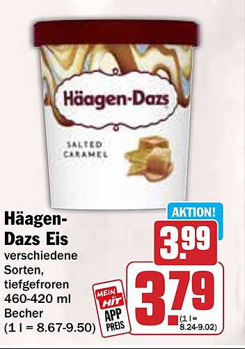 Häagen-Dazs Eis - Salted Caramel 460-420 ml Becher
