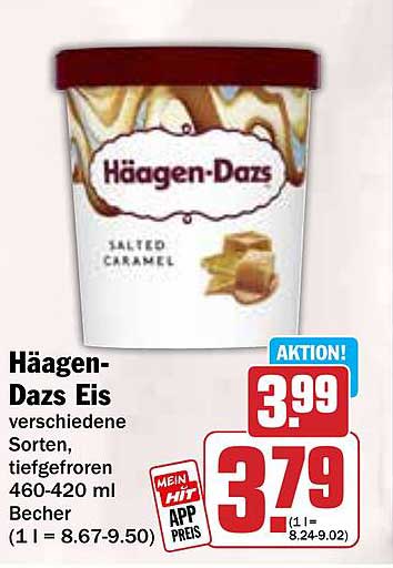 Häagen-Dazs Eis - Salted Caramel 460-420 ml Becher