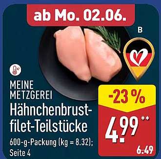 Hähnchenbrustfilet-Teilstücke 600-g-Packung