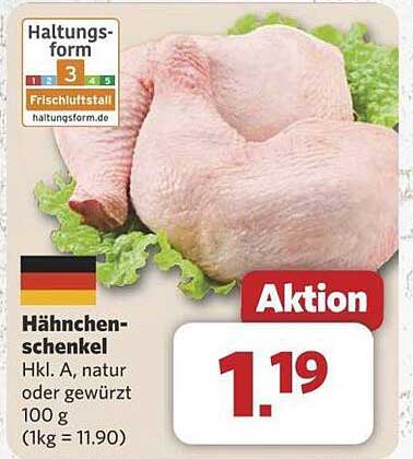 Hähnchenschenkel Hkl. A, natur oder gewürzt