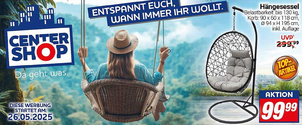 Hängesessel - Entspannt euch, wann immer ihr wollt.
