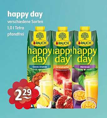 happy day verschiedene Sorten 1,0 l Tetra pfandfrei