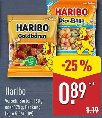 Haribo Fruchtgummis - Goldbären und Pico-Balla