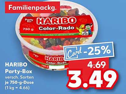HARIBO Party-Box Color-Rado 750 g - 25% Rabatt
