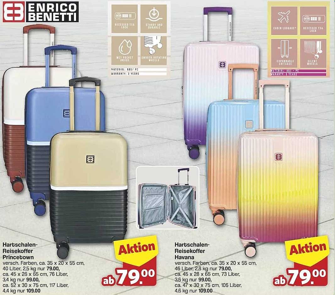 Hartschalen-Reisekoffer von Enrico Benetti - Princecown & Havana
