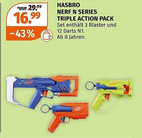 HASBRO NERF N SERIES TRIPLE ACTION PACK
