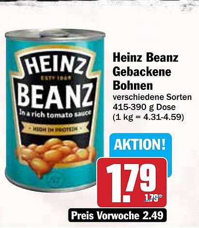 Heinz Beanz Ge­backene Bohnen 415-390 g Dose