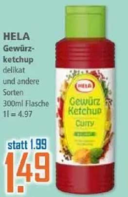 HELA Gewürzketchup delikat und andere Sorten 300ml Flasche