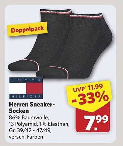 Herren Sneaker-Socken Doppelpack von Tommy Hilfiger