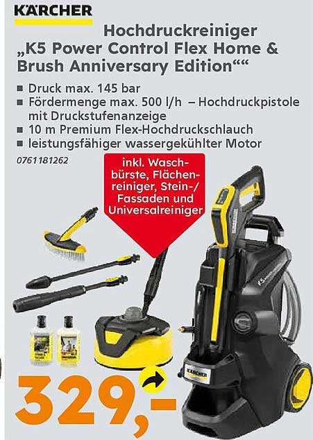Hochdruckreiniger „K5 Power Control Flex Home & Brush Anniversary Edition“