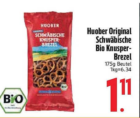 Huober Original Schwäbische Bio Knusper-Brezel 175g
