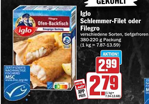 Iglo Schlemmer-Filet oder Filegro