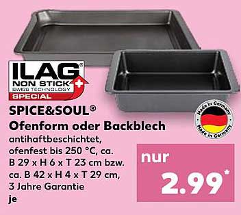 ILAG SPICE&SOUL Ofenform oder Backblech, antihaftbeschichtet